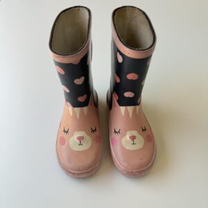 Pink & navy gum boots