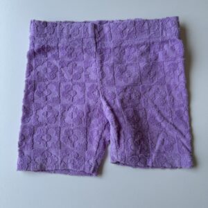 Purple textured bike shorts