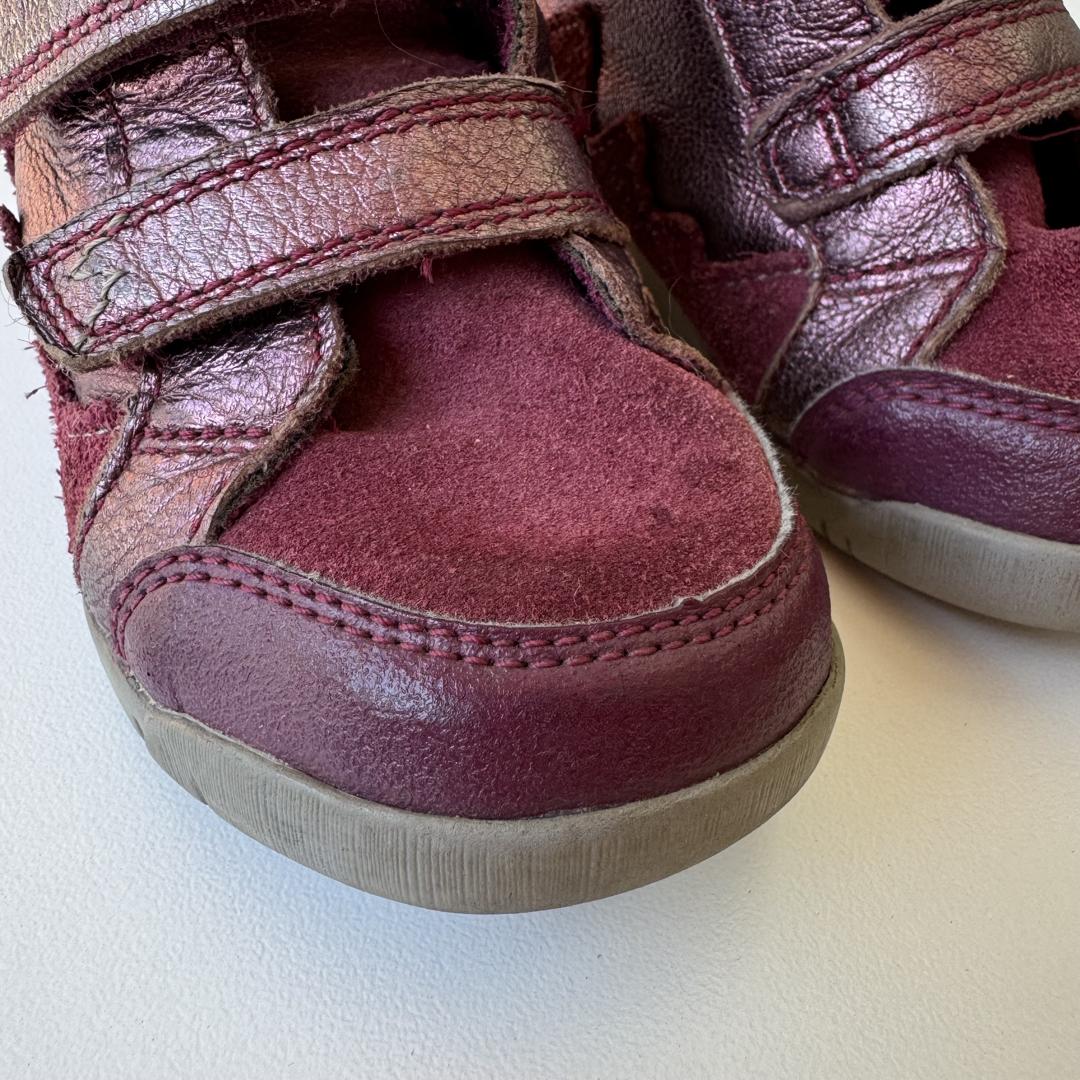 Purple suede & leather strap boots - Image 3