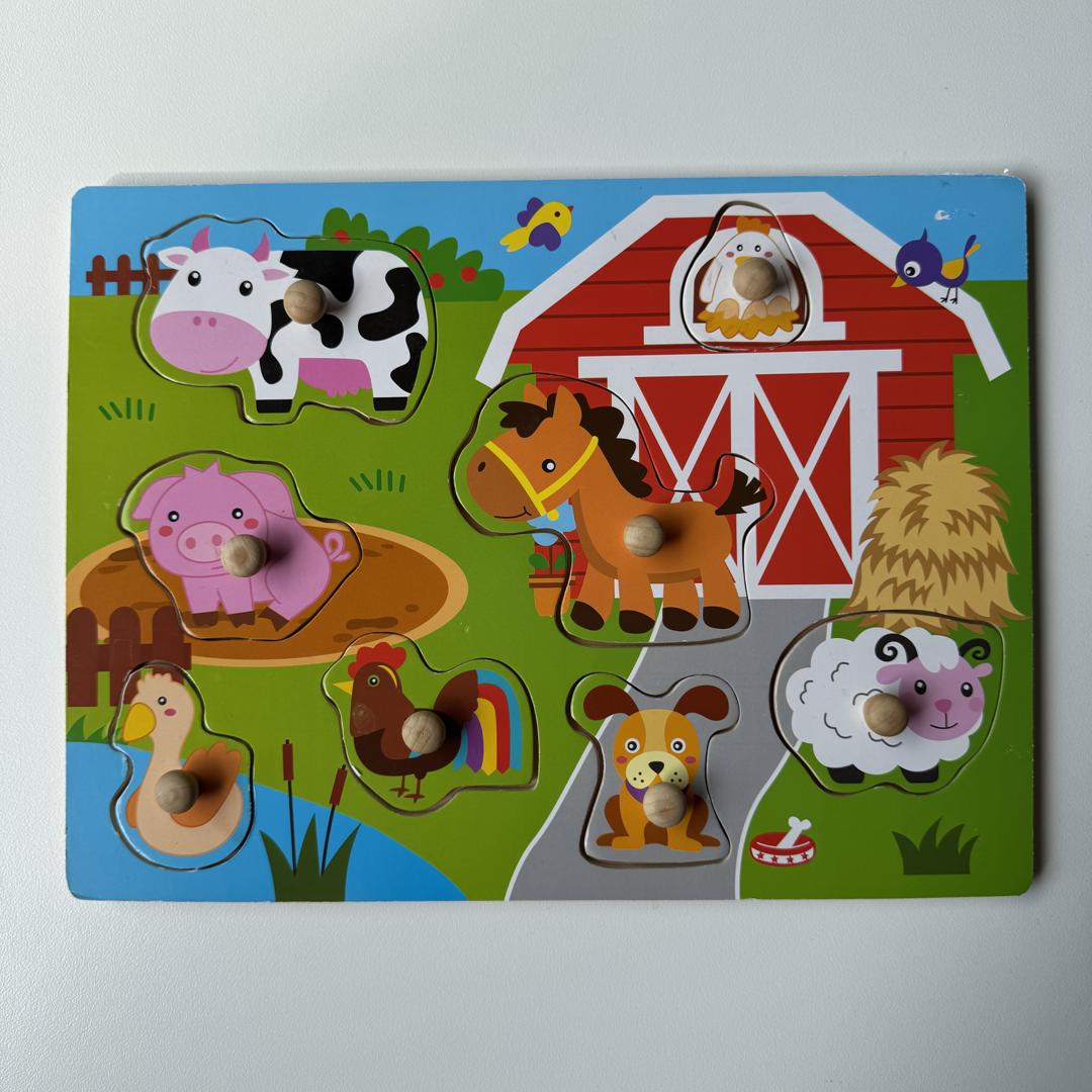 Wooden puzzle - farmyard animals | Little Lenders