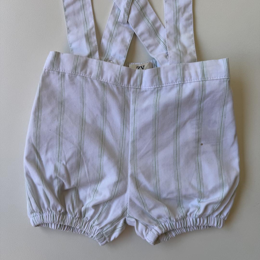 White & green shirt and shorts set - Image 4