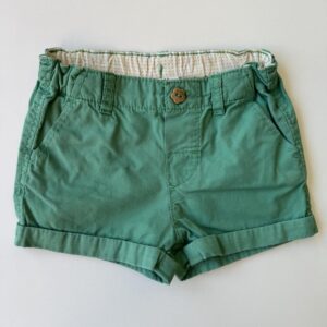 Green cotton shorts (adjustable waist)
