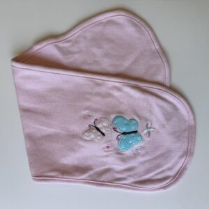 Light pink cotton burp cloth