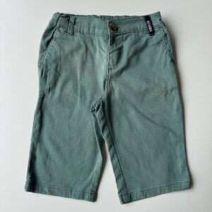 Green patterned long shorts