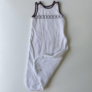 White fleece sleep sack, 2.0 TOG (cotton lining)