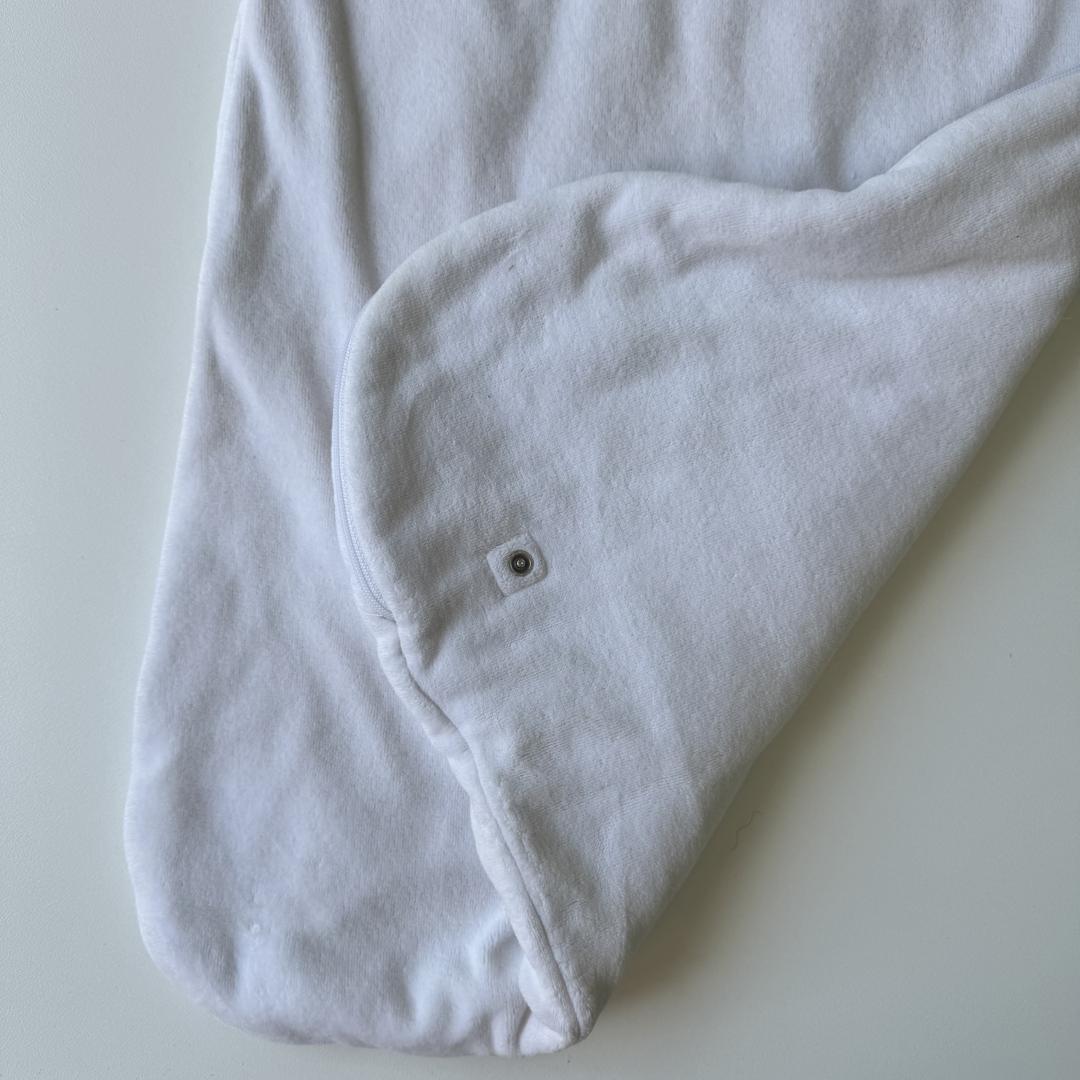 White fleece sleep sack, 2.0 TOG (cotton lining) - Image 4