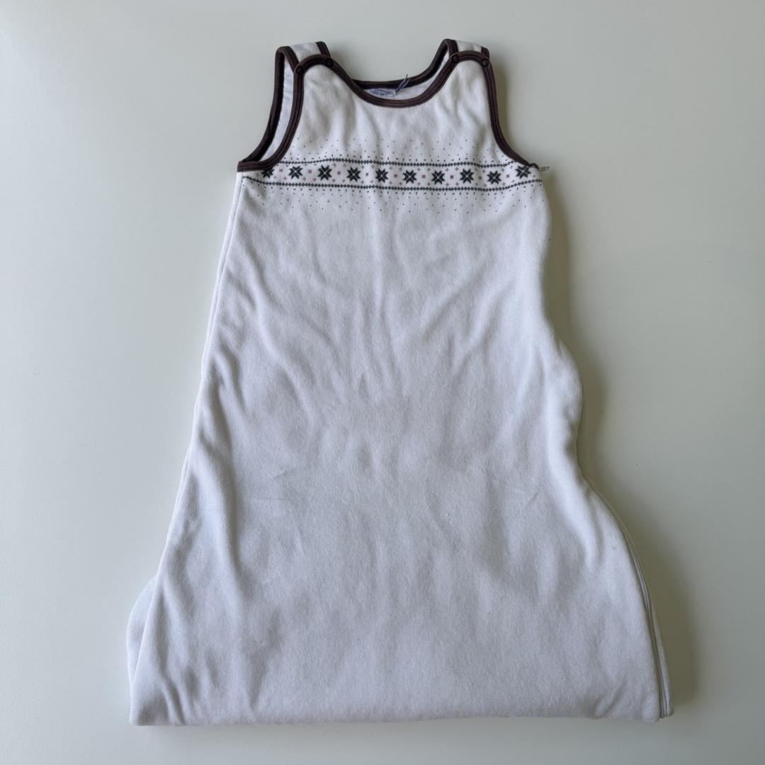 White fleece sleep sack, 2.0 TOG (cotton lining) - Image 5