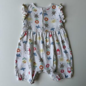 Plants printed romper