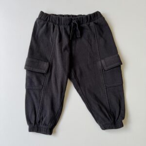 Brushed-inside cargo joggers - dark grey