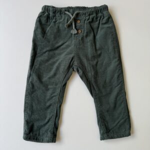 Green corduroy trousers