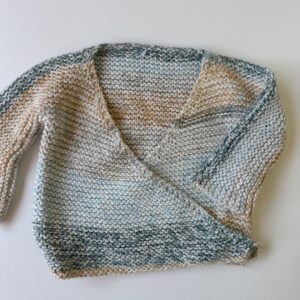 Grey, green & yellow knitted jersey