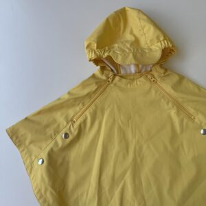 Yellow waterproof poncho