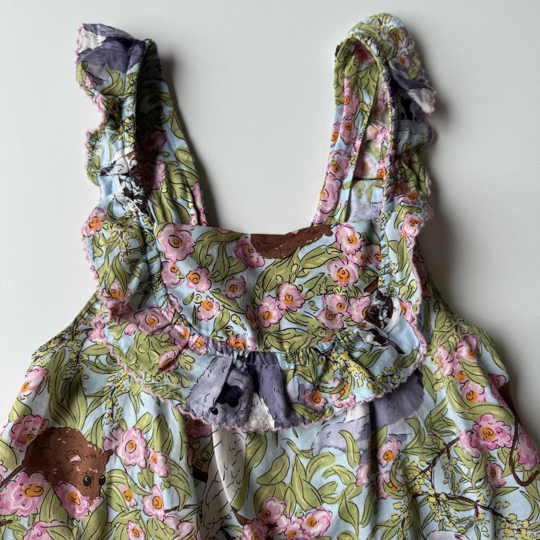 Green & pink printed vest/shorts PJ set - Image 4