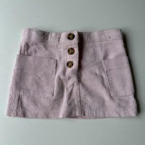 Pink corduroy mini skirt