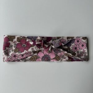 Pink & purple cotton stretch headband