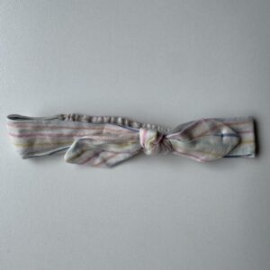 Pastel striped linen style headband