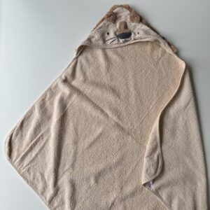 Lion Novelty Hooded Towel (cream/brown)